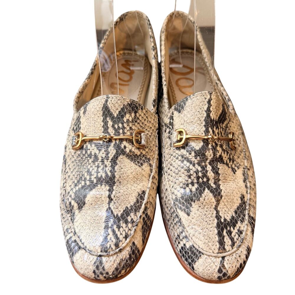 SAM EDELMAN Loraine Women’s Size 7.5M Horsebit Loafer Casual Shoes Snake Print